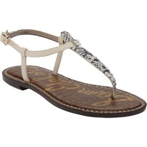 Sam Edelman - Gigi Thong Sandal - White & Black - Size 7.5